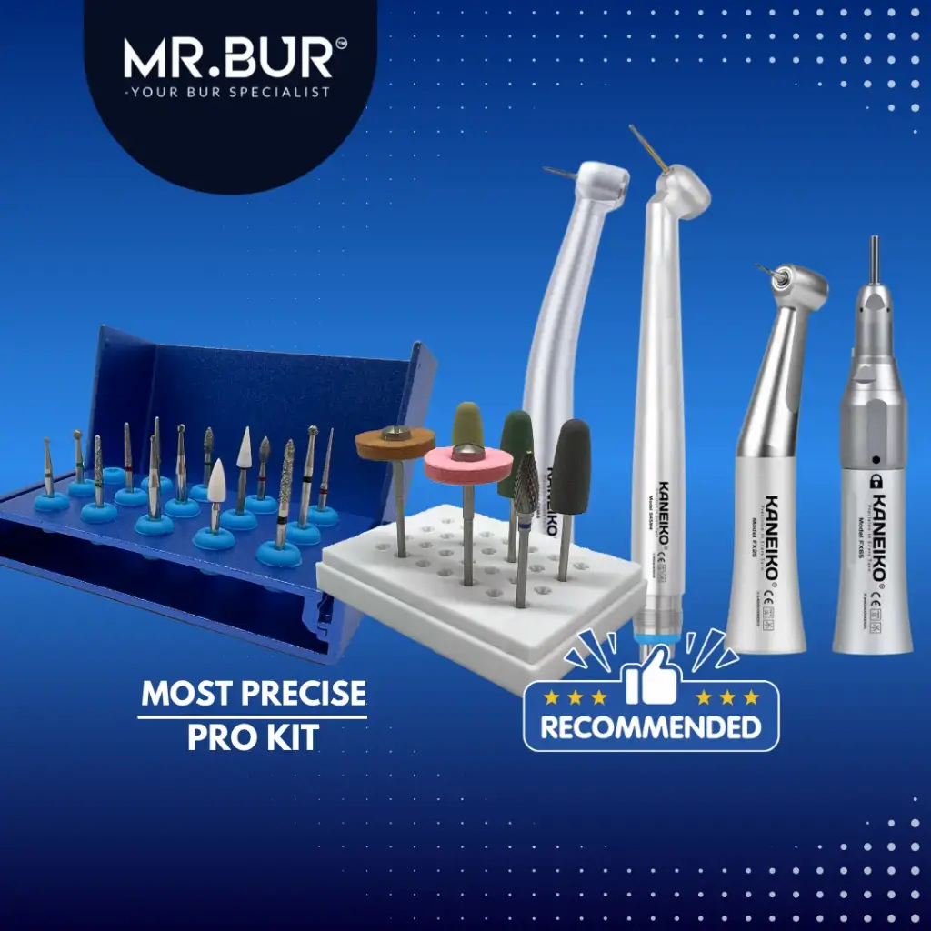 STUDENT PRATICING COMPLETE HANDPIECE + DENTAL BUR SET