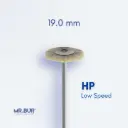 POLISHING BRUSH WHEEL SHAPE 19MM (WHITE GOAT HAIR)